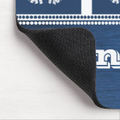 Modern Snowflakes Holiday Mousepad, Royal Blue Muismat (Hoek)