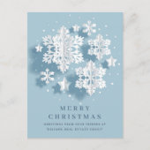 Modern Snowflakes kerst, bedrijfsmatige groet Briefkaart (Voorkant)