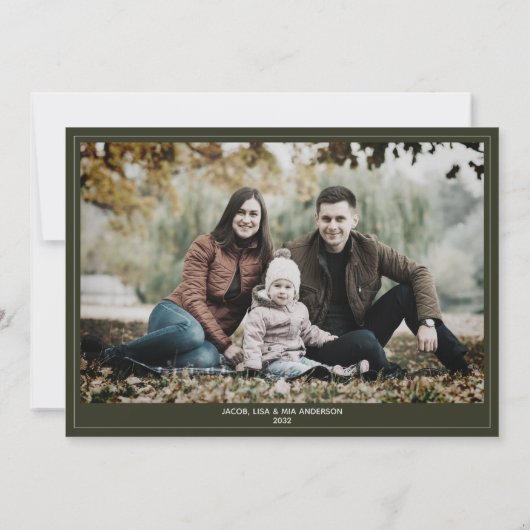 Modern Snowflakes kerstfoto Feestdagenkaart (Achterkant)