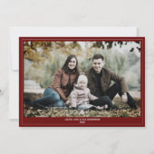 Modern Snowflakes kerstfoto Feestdagenkaart (Achterkant)