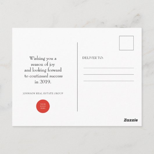 Modern Snowflakes | Nieuwjaarsgroeten Briefkaart (Achterkant)