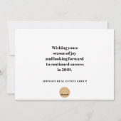 Modern Snowflakes | Nieuwjaarsgroeten Feestdagenkaart (Achterkant)