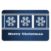 Modern Snowflakes Premium Magnet, Blue Magneet (Horizontaal)