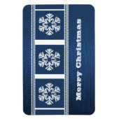 Modern Snowflakes Premium Magnet, Blue Magneet (Verticaal)