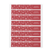 Modern Snowflakes Red Holiday Return Label (Vel)