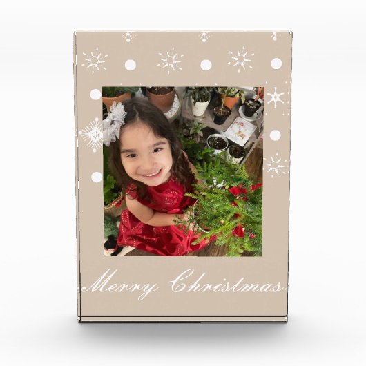 Modern Snowflakes script voor prettige kerst Fotoblokken (Voorkant)