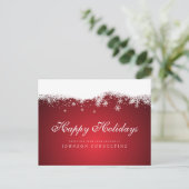 Modern Snowflakes | Vakantiegroet Briefkaart (Staand voorkant)