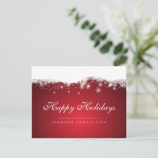 Modern Snowflakes | Vakantiegroet Briefkaart (Staand voorkant)