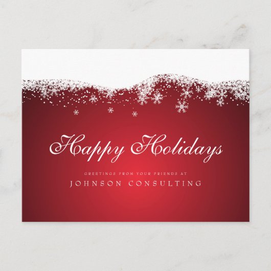 Modern Snowflakes | Vakantiegroet Briefkaart (Voorkant)