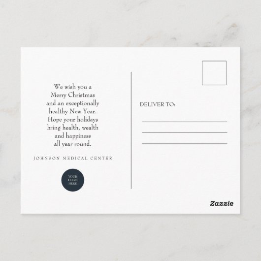 Modern Snowflakes | Vakantiegroet Briefkaart (Achterkant)