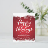 Modern Snowflakes | Vakantiegroet Briefkaart (Staand voorkant)