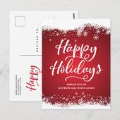 Modern Snowflakes | Vakantiegroet Briefkaart (Voorkant / Achterkant)