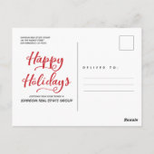 Modern Snowflakes | Vakantiegroet Briefkaart (Achterkant)