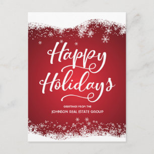 Modern Snowflakes Vakantiegroet Briefkaart