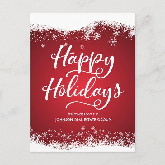 Modern Snowflakes | Vakantiegroet Briefkaart (Voorkant)