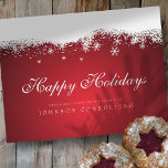 Modern Snowflakes | Vakantiegroet Briefkaart<br><div class="desc">Uw zakelijke logo kan hier worden toegevoegd: http://www.zazzle.com/selectpartysupplies</div>