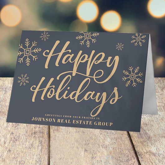 Modern Snowflakes | Vakantiegroet Feestdagen Kaart