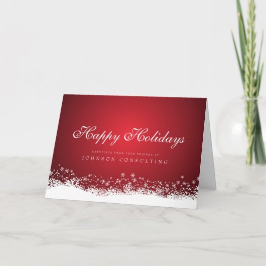 Modern Snowflakes | Vakantiegroet Feestdagen Kaart (Voorkant)