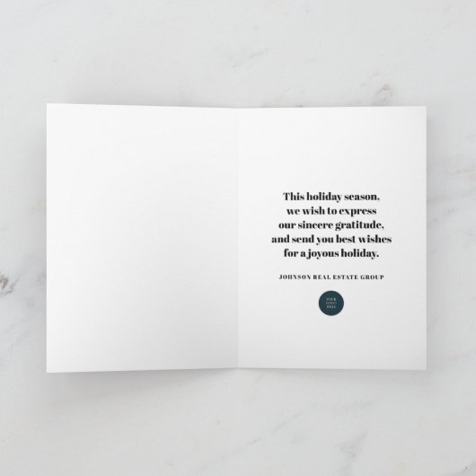 Modern Snowflakes | Vakantiegroet Feestdagen Kaart (Binnen)