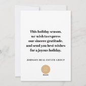 Modern Snowflakes | Vakantiegroet Feestdagenkaart (Achterkant)