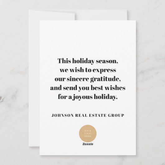 Modern Snowflakes | Vakantiegroet Feestdagenkaart (Achterkant)