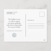 Modern Snowflakes | Vakantiegroet Feestdagenkaart (Achterkant)