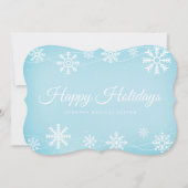 Modern Snowflakes | Vakantiegroet Feestdagenkaart (Voorkant)