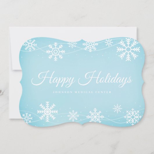 Modern Snowflakes | Vakantiegroet Feestdagenkaart (Voorkant)