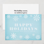 Modern Snowflakes | Vakantiegroet Feestdagenkaart (Voorkant / Achterkant)