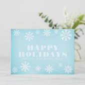 Modern Snowflakes | Vakantiegroet Feestdagenkaart (Staand voorkant)