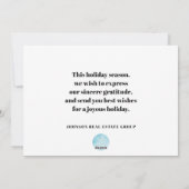 Modern Snowflakes | Vakantiegroet Feestdagenkaart (Achterkant)