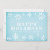 Modern Snowflakes | Vakantiegroet Feestdagenkaart (Voorkant)