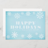 Modern Snowflakes | Vakantiegroet Feestdagenkaart (Voorkant / Achterkant)