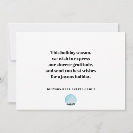 Modern Snowflakes | Vakantiegroet Feestdagenkaart (Achterkant)