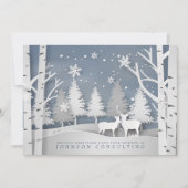 Modern Snowflakes | Vakantiegroet Feestdagenkaart (Voorkant)