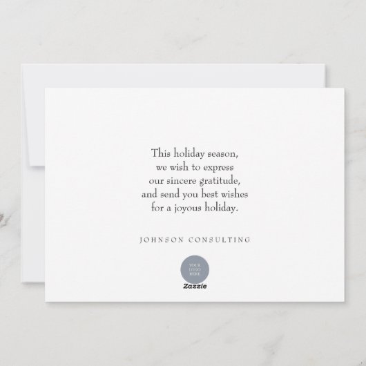 Modern Snowflakes | Vakantiegroet Feestdagenkaart (Achterkant)