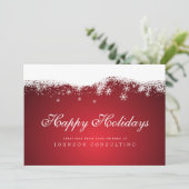 Modern Snowflakes | Vakantiegroet Feestdagenkaart (Staand voorkant)