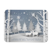 Modern Snowflakes | Vakantiegroet Magneet (Horizontaal)