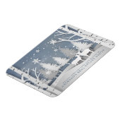 Modern Snowflakes | Vakantiegroet Magneet (Linkerzijde)