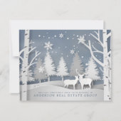 Modern Snowflakes | Vakantiegroet Notitiekaartje (Voorkant)