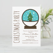 Modern Snowglobe Kerstfeestdag Kaart (Staand voorkant)