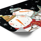Modern Snowmen glimlachen Poster (Hoek)