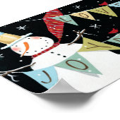Modern Snowmen Love, Joy, Peace Poster (Hoek)