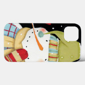 Modern Snowmen met Mittens Case-Mate iPhone Case (Achterkant (horizontaal))