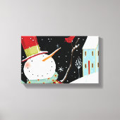 Modern Snowmen Winter Home Canvas Afdruk (Voorkant)