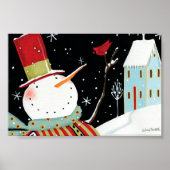 Modern Snowmen Winter Home Poster (Voorkant)