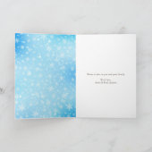 Modern Snowy Winter Blue Merry-kerstfoto Feestdagen Kaart (Binnen)
