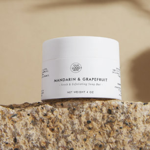 Modern Soap Bar Logo Belly Band Product Label Wrap Waterfles Etiket