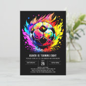 Modern Soccer Children's bewerkbare verjaardag Kaart (Staand voorkant)