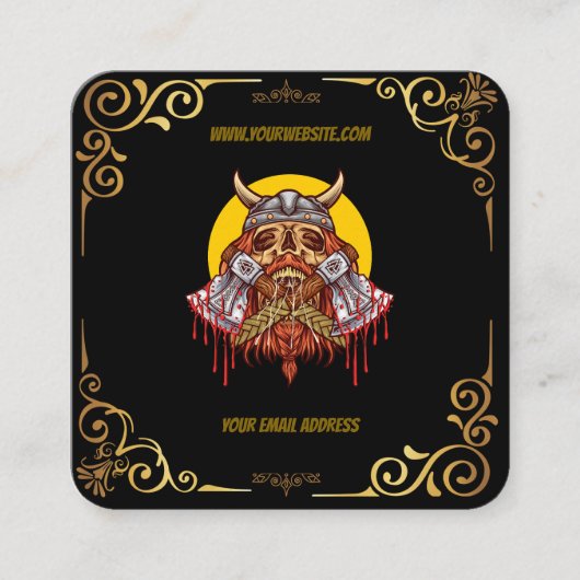 Modern social media add your logo photo QR code Vierkante Visitekaartje (Voorkant)